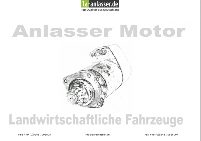 1a-Anlasser.de - Katalog der Anlasser für Landmaschinen